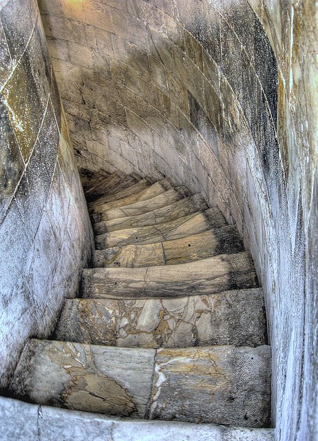 Staircase in the Leaning Tower of Pisa [HDR]