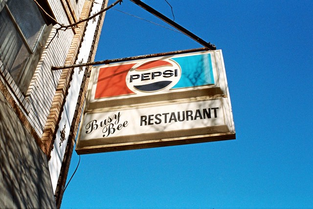 Busy Bee Restaurant sign Pepsi