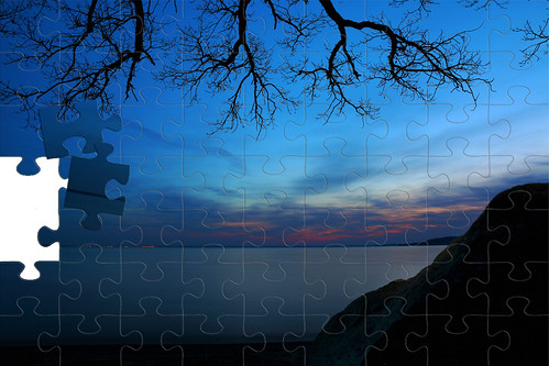 Sunset Puzzle. by bobban25, blue sunset sky canon eos is sweden puzzle sverige stm scandinavia linköping östergötland roxen puss