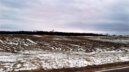 android february winter 2017 usa michigan landscape rural fields
