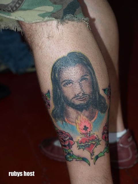Jesus Leg Tattoo
