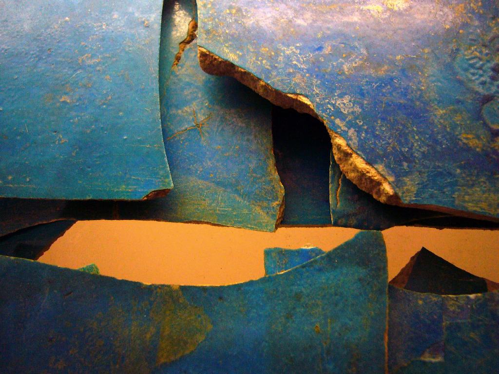 Ancient Egyptian faïence tile fragments