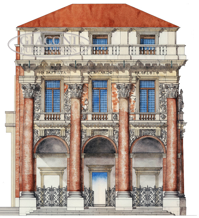 Palladio Loggia del Capitaniato in Piazza dei Signori, Vicenza - Italy