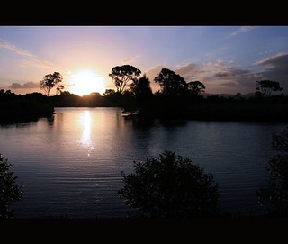 Sunset Oyster Lake