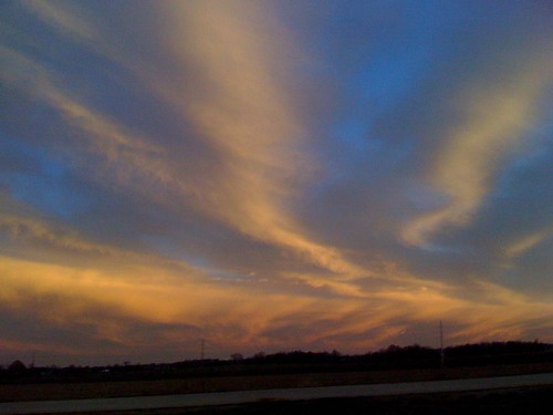 sunset sky clouds december indiana chandler 2008