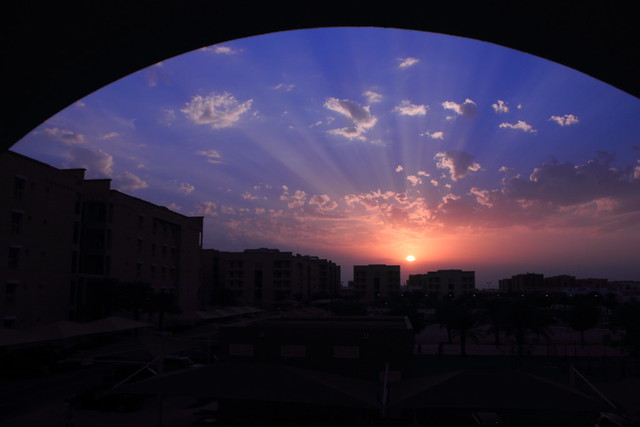 spring sunset in Qatar