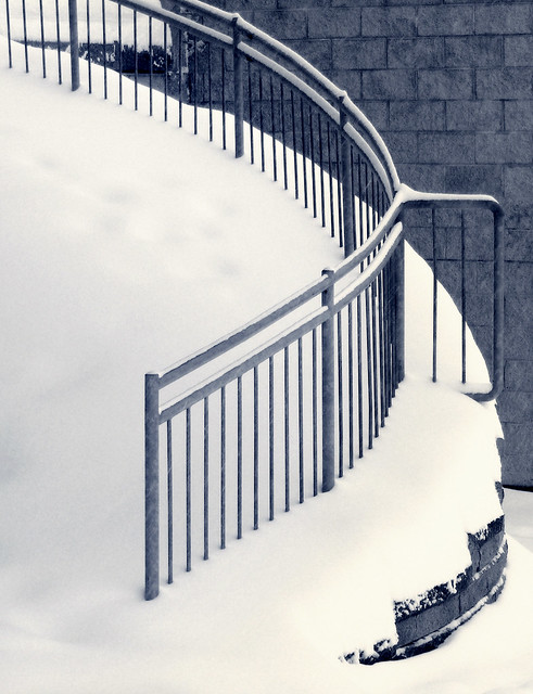 Circular Fence in Snow