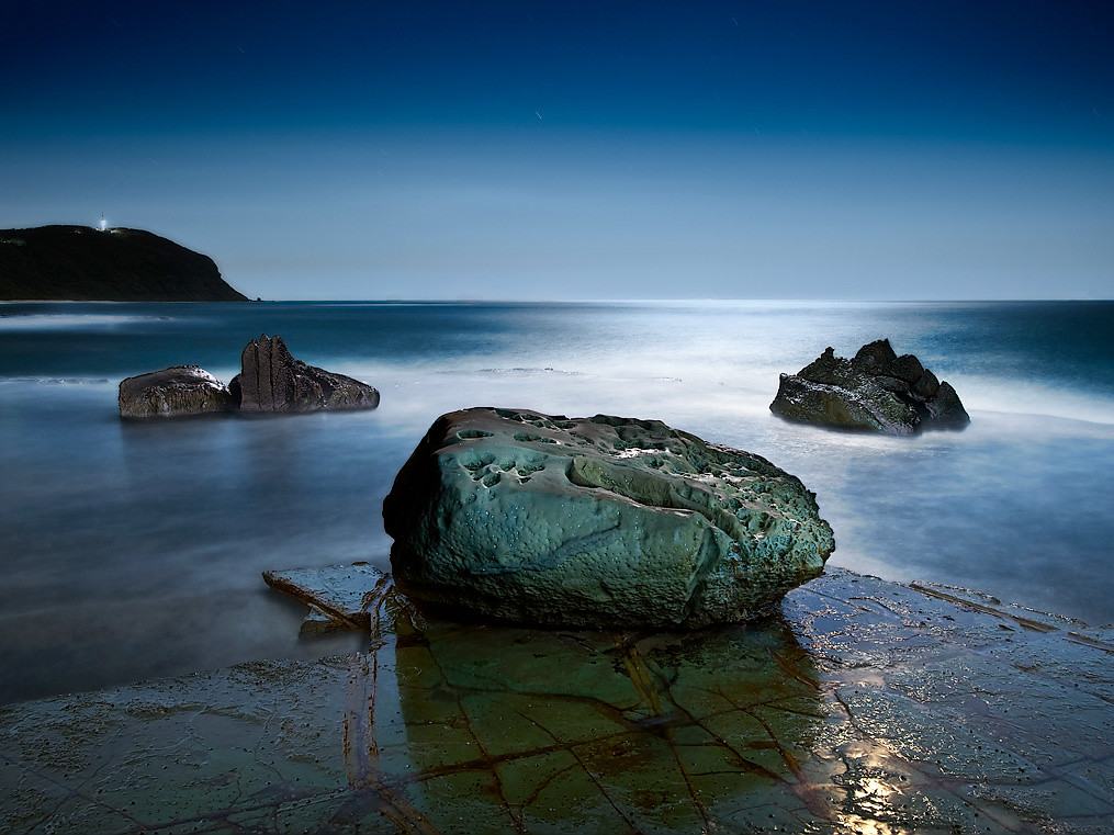 Forrester Rocks At Night by brentbat