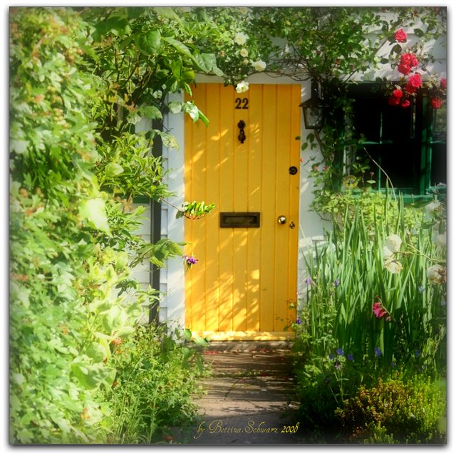 the yellow door