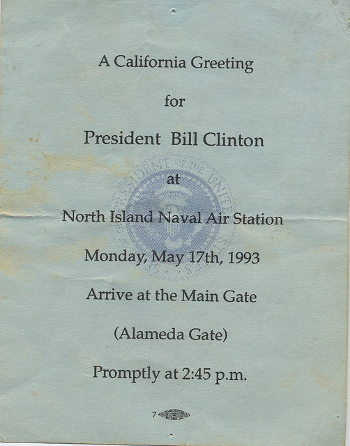 Bill Clinton at North Island Naval Air Station