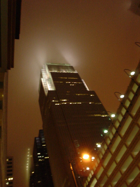 Chicago - a foggy night