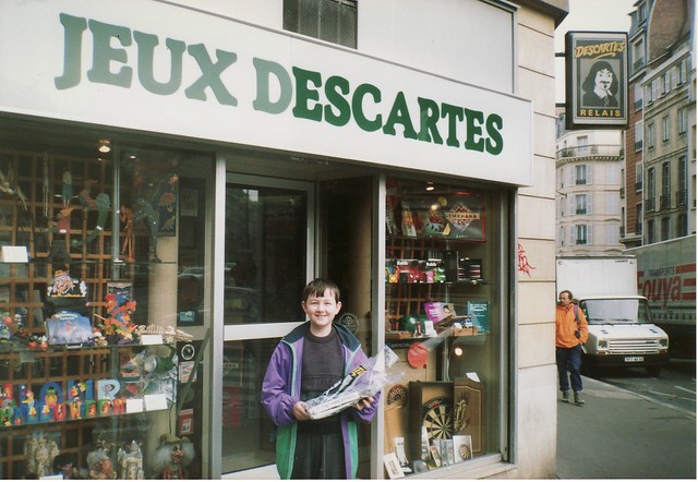Ciaran gaming in Paris. 1994