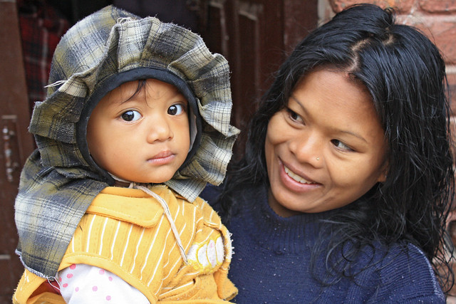 Srijanas Sister and her Baby in Nepal