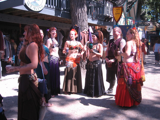 Visitors in costume at the Faire