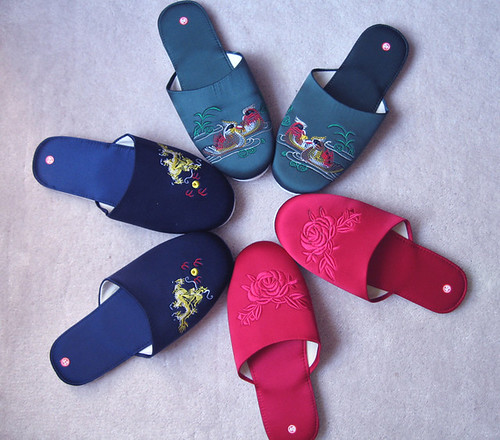 Embroidered silk slippers-donated by Qiaoliang Fang | Flickr