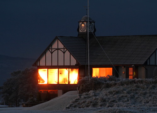 uk morning windows light red reflection club sunrise golf fire dawn scotland royal sutherland clubhouse dornoch royaldornochgolfclub anawesomeshot impressedbeauty
