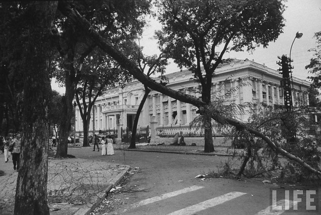 11-1963 Presidential Palace gutted & ransacked after military coup that overthrew Diem government. 2