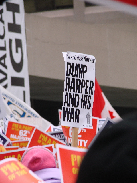 Dump Harper and his war.