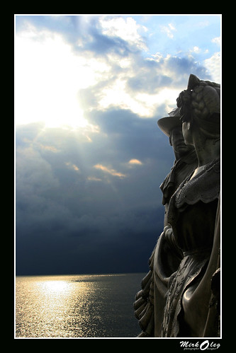 sea sky water statue sunrise newyear amanecer veracruz estatua 2009 jarochos