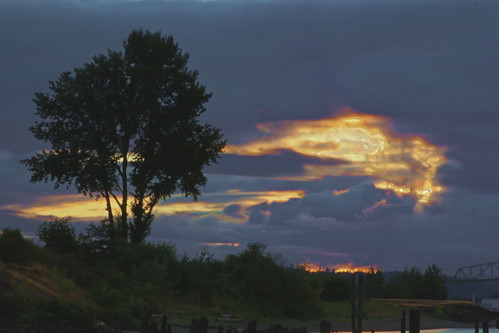 sunset sky twilight waterfront rainieroregon