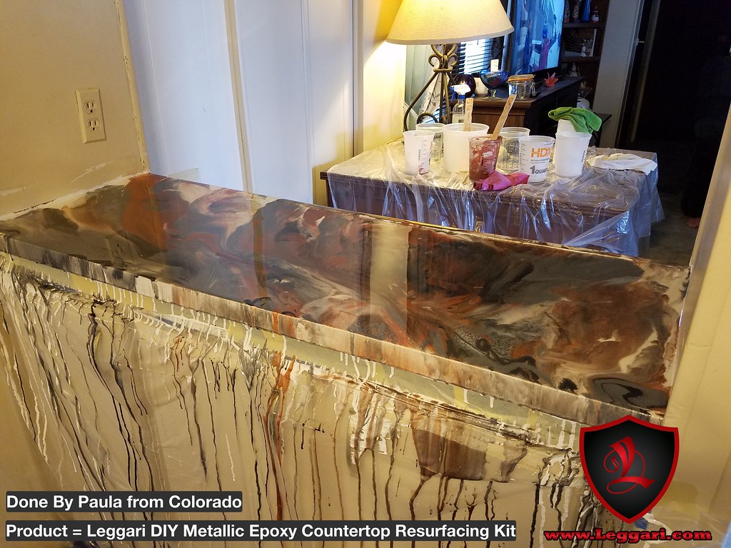 Countertop Resurfacing Made Easy With Our Diy Metallic Flickr