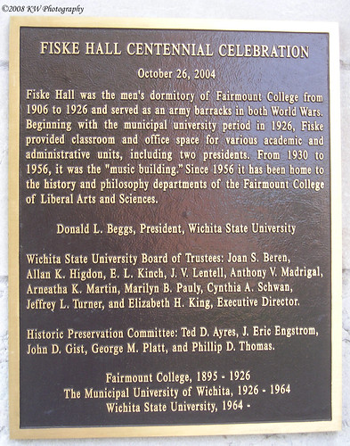 Fiske Hall Centennial Plaque