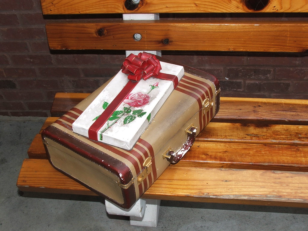 Forrest Gump Life is Like a Box of Chocolates Bench Suitcase