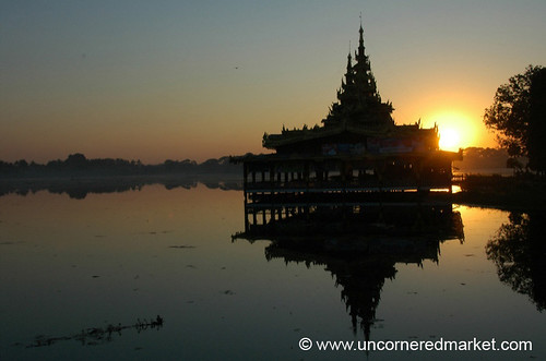 aes sunset toungoo taungoo burma myanmar lake