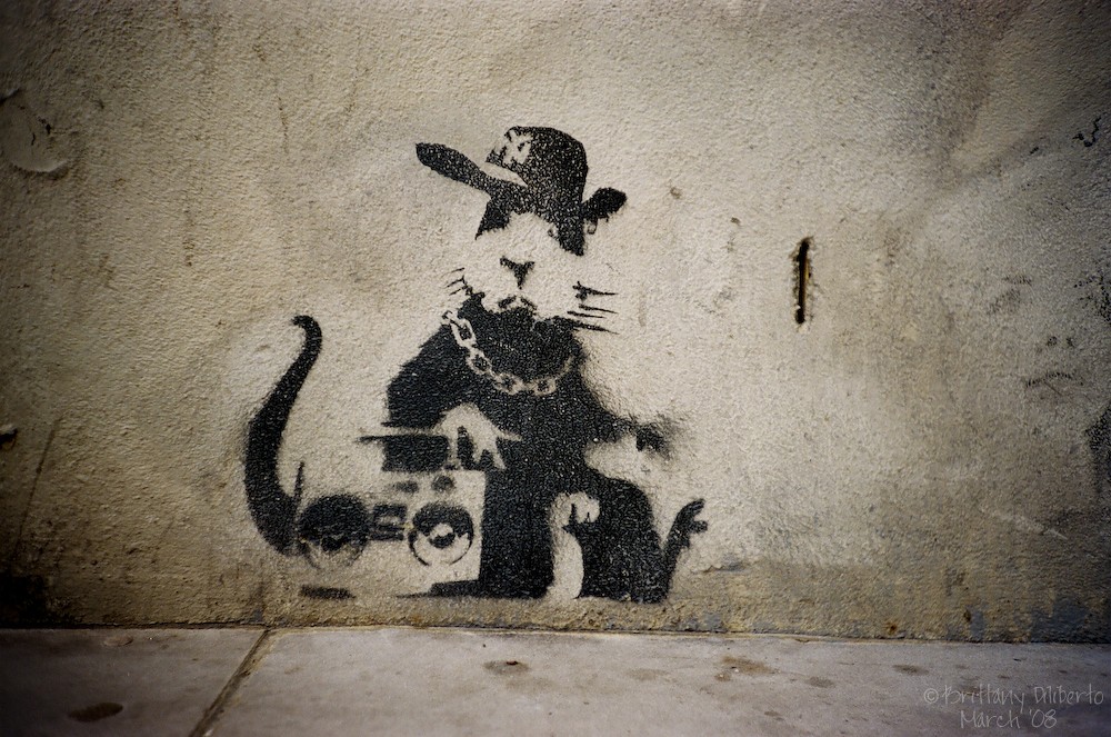 Banksy Hip Hop Rat