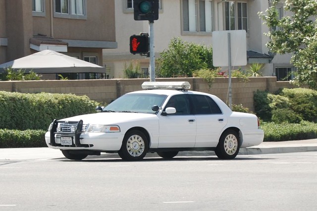 UNMARKED ALL WHITE FORD CROWN VICTORIA POLICE INTERCEPTOR (CVPI)