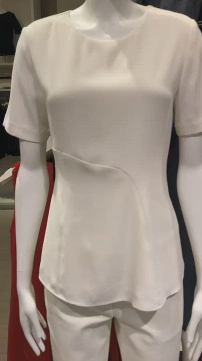 Ann Taylor Asymmetric Seamed Top