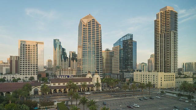 San Diego Downtown Sunset TL 072919 HD with music