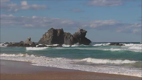 australia new south wales sea ocean beach three brothers rocks landscape nature outdoor view waves camel rock