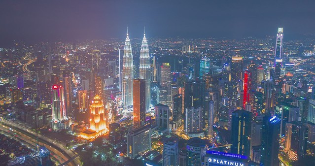 Kuala Lumpur city view at night