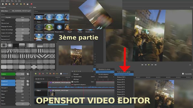 Tuto OpenShot Video Editor (3ème partie) Effets et images clés