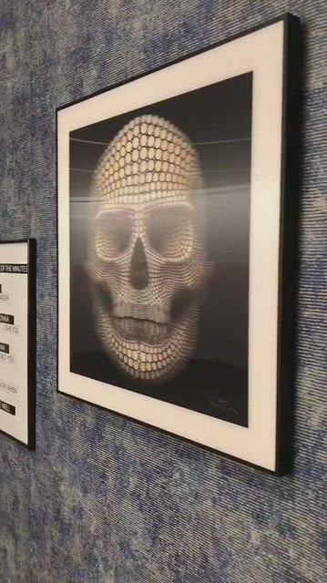 Awesome looking 3D print with Ben Heine skull art (Digital Circlism)!
