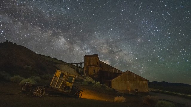 Milky Way Over Nevada Ghost Town