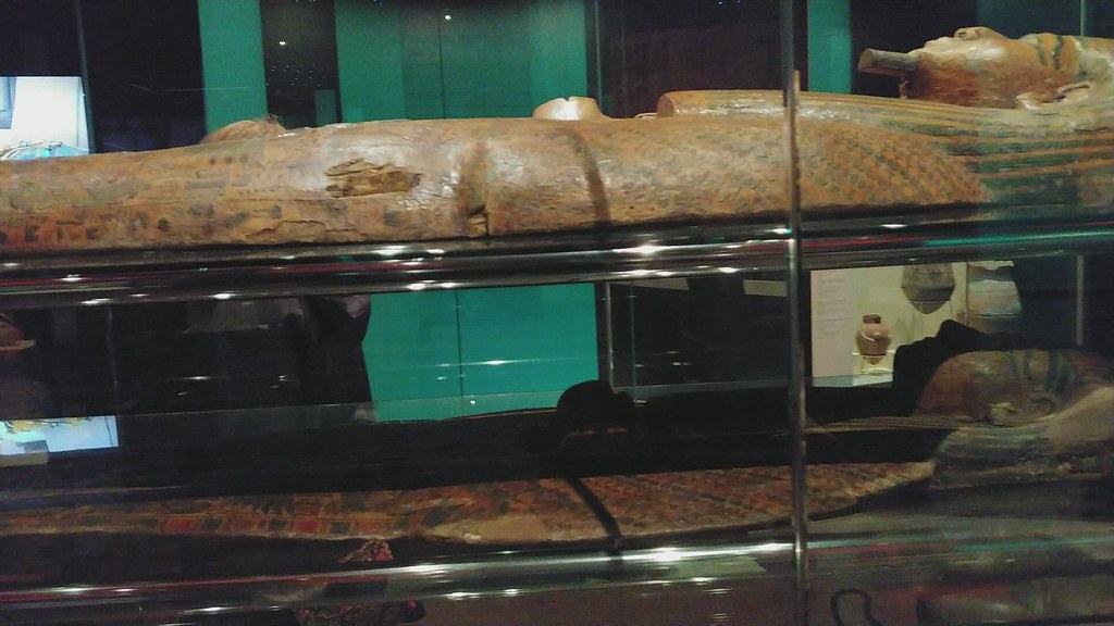 Ancient Egypt Mummies and Sarcophagus,  Pointe-à-Callière, Montréal, 2 October 2018