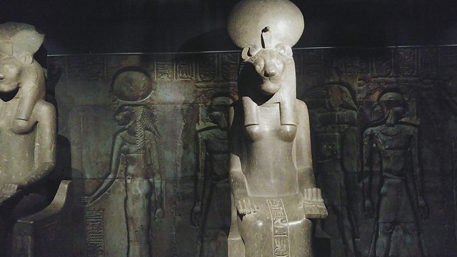 Ancient Egypt Statues, Pointe-à-Callière, Montréal, 2 October 2018