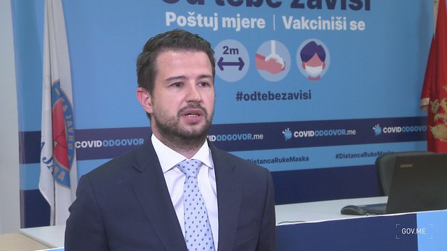 Jelena Borovinić Bojović i Jakov Milatović - prezentacija zdravstvenih protokola privredi (19.05.2021.)
