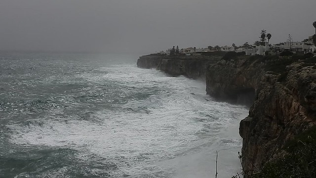 Waves at the coast