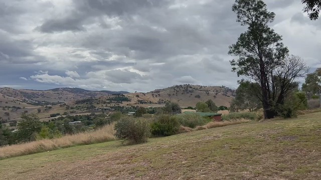 View Over Gundagai & down  the Murrumbidgee Valley South West from Mount Parnassus, Gundagai, Riverina, NSW.