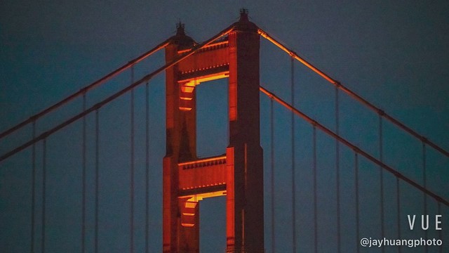 Lunar Eclipse 2022 over Golden Gate Bridge