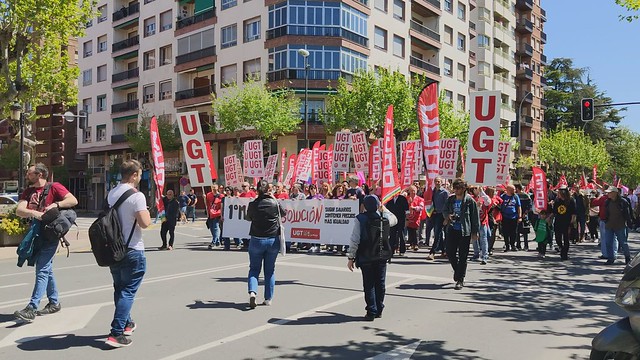 Short 10 Second Video - May Day Demonstration - Logroño, La Rioja, Spain