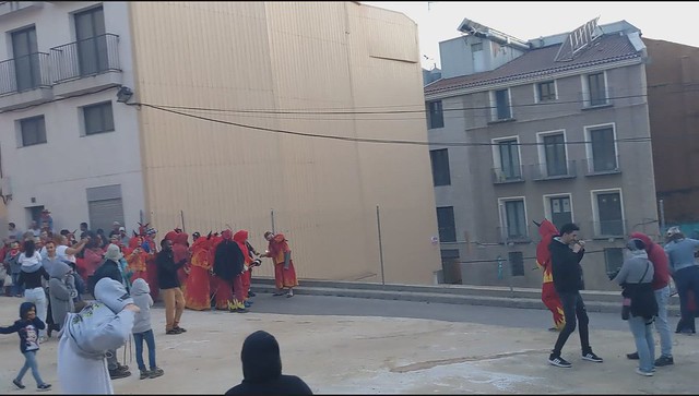 The Correfoc Begins (in the Streets) - Festa Major de Lleida - Lleida, Catalonia, Spain