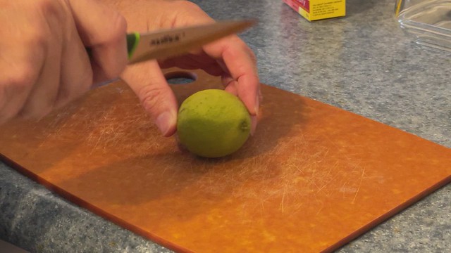 Opening a black walnut nut (drupe)