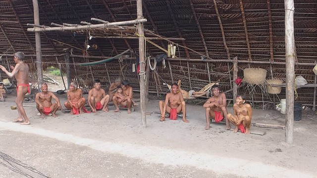 Among the Yanomami - shaman dancing after taking yopo [bc1744e]