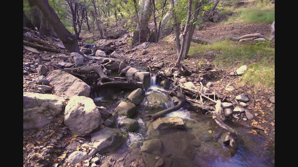 stop motion timelapse waterfalls in Ramsey Creek, Ramsey Canyon, SE Arizona