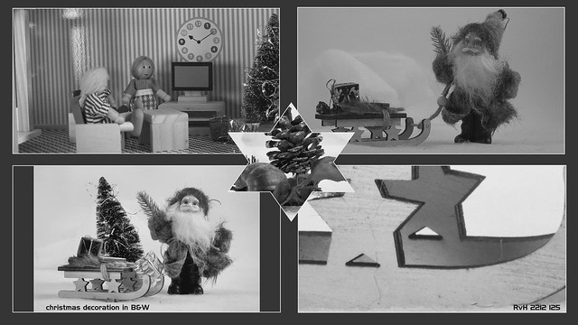 2212 125 christmas decoration in B&W