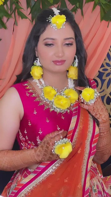 Haldi makeup look for bride
